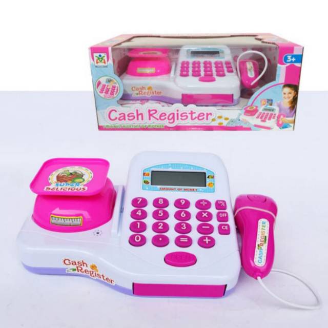 Jual Mainan Anak Cash Register Mainan Kasir Kasiran Pink | Shopee Indonesia