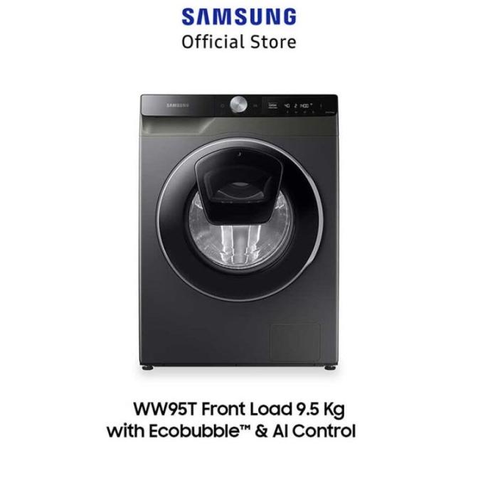 Jual Samsung WW95T654DLX/SE Mesin Cuci Front Load 9.5kg Ecobubble AI Contro  Indonesia|Shopee Indonesia