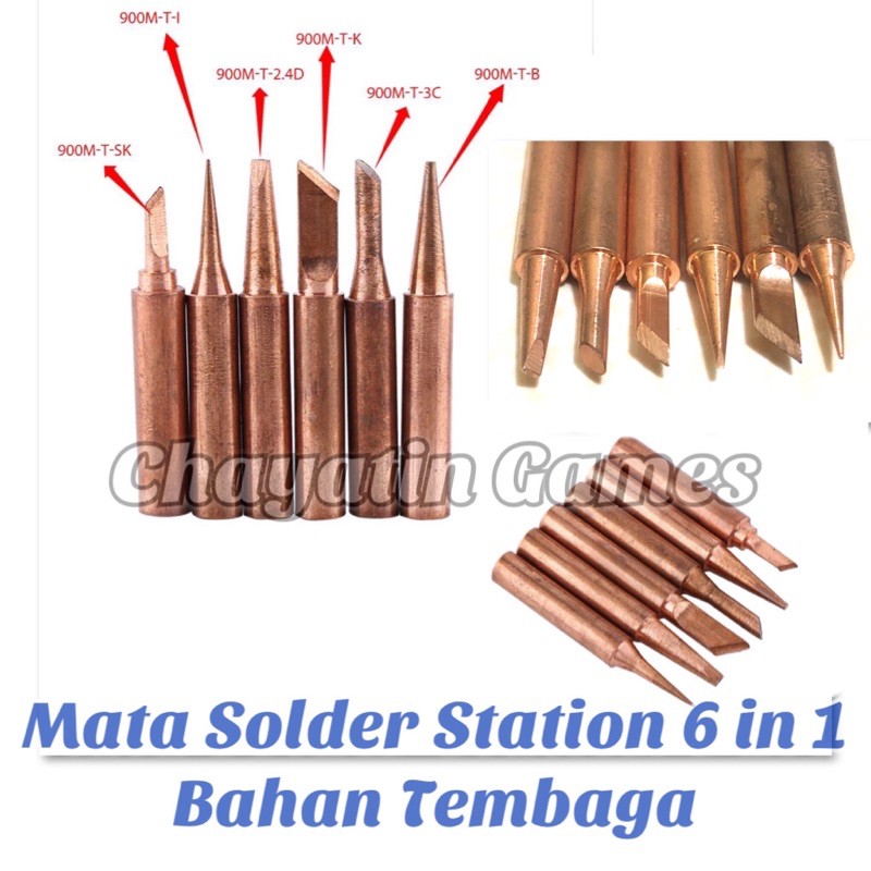 Mata Solder Station Bahan Tembaga Untuk Type 900M 6 in 1 Sesuai Foto |  Shopee Indonesia