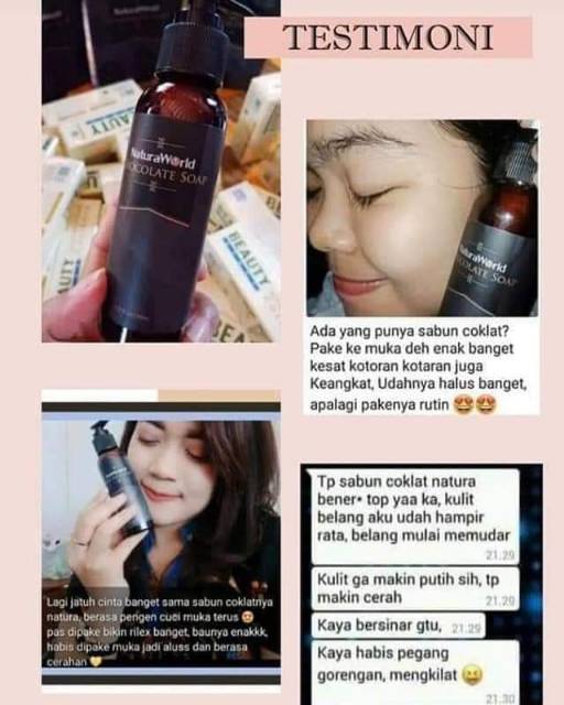 Jual Natura Chocolate Soap || Sabun Coklat Naturaworld 1 Paket Isi 5 Botol | Shopee Indonesia