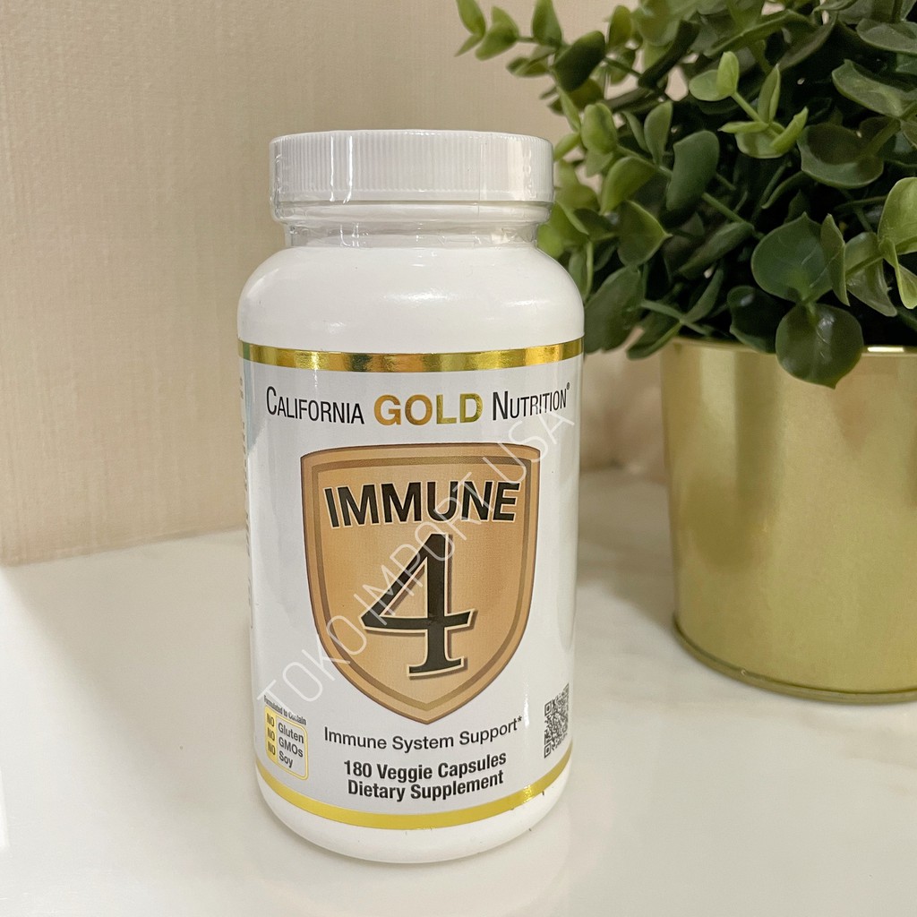 Jual California Gold Immune 4 Vitamin C D3 dan Zinc dan Selenium