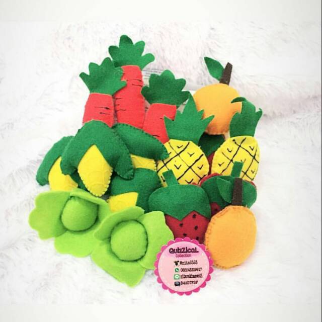 Jual Mainan Edukasi Buah Dan Sayur Flanel | Shopee Indonesia