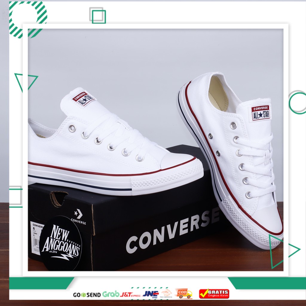 Jual Big Sale Sepatu Converse Ct Chuck Taylor All Star Classic All Full Optical White Putih Polos Ox Low Pendek Alas Kaki | Shopee Indonesia