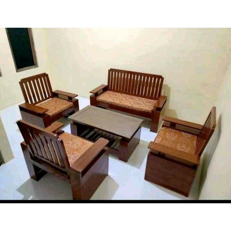 Jual Kursi tamu minimalis jepara jati asli Shopee Indonesia