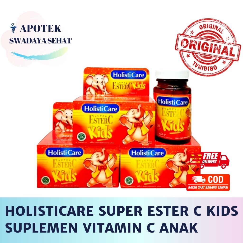 Jual HOLISTICARE SUPER ESTER C Kids Botol Isi 30 Tablet Vitamin C