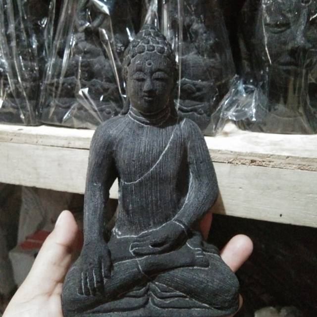 MINIATUR PATUNG BUDHA DUDUK BAHAN BATU - SOUVENIR JOGJA | Shopee Indonesia