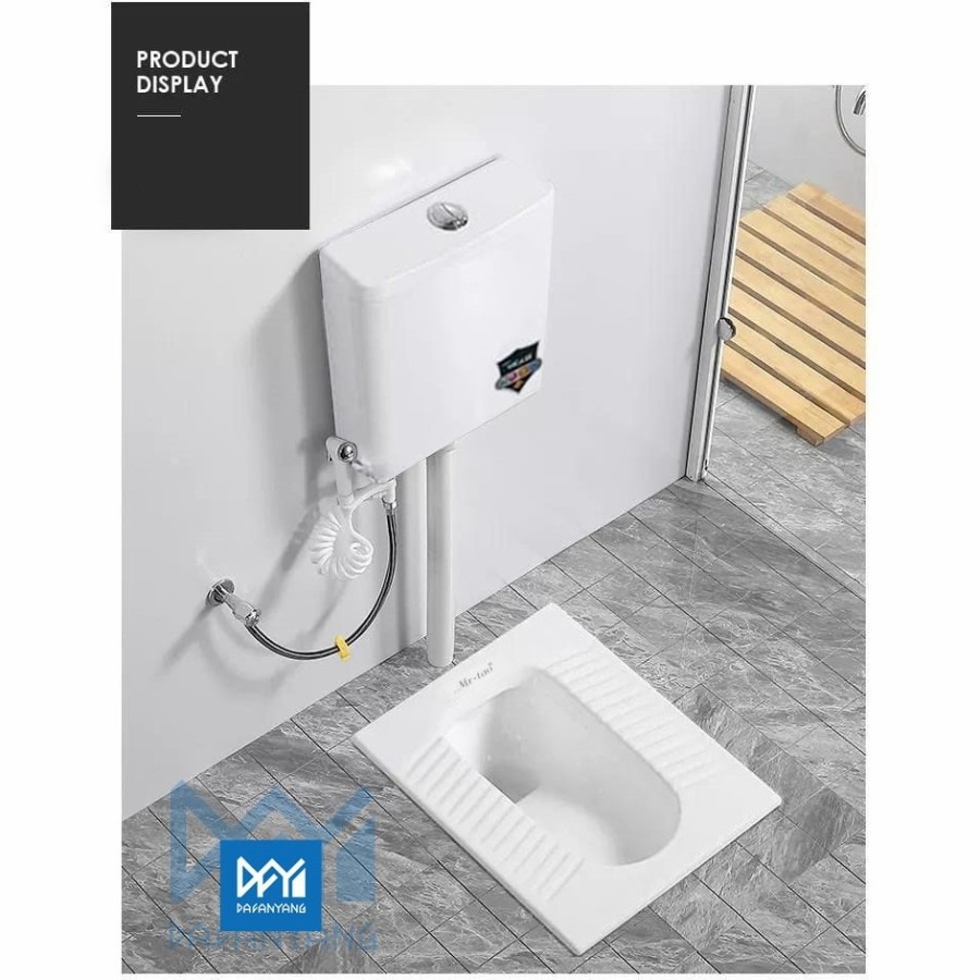 Mr.Tao 1 Set Kloset Jongkok Keramik+Energy Saving Water Tank Closet Jongkok  Flush Wc Jongkok Toilet | Shopee Indonesia
