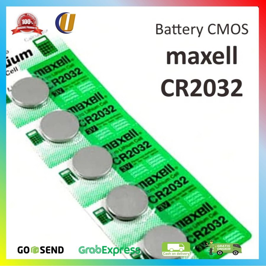 Jual Batre Battery CMOS CR2032 maxell micro lithium 3V [1 PCS