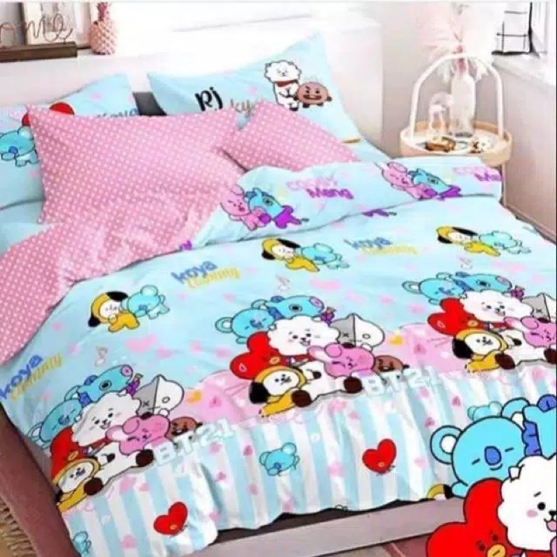 set sprei bts plus bedcover / bt21 bts persona Shopee
