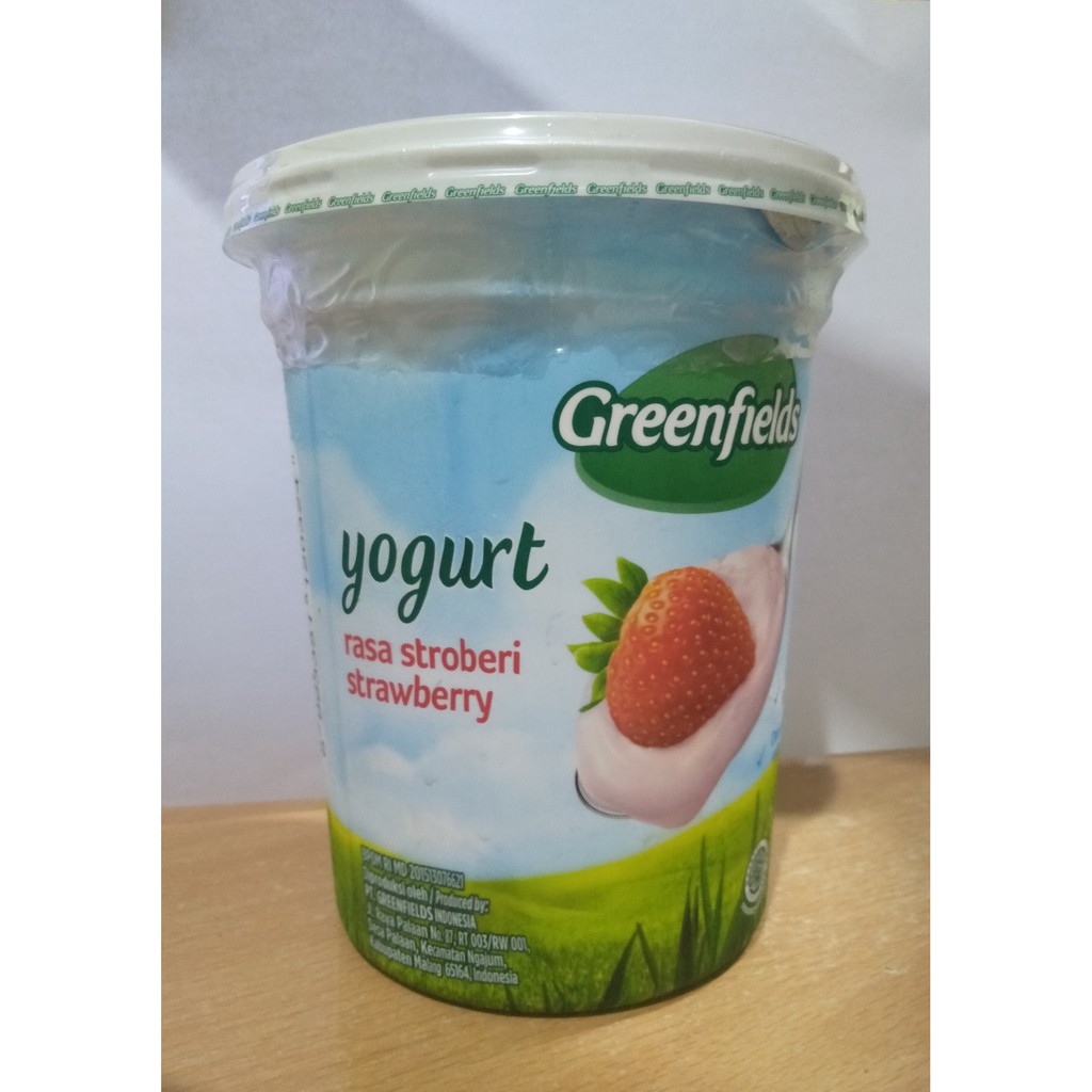 Yogurt Greenfields rasa Strawberry 1 kg Shopee Indonesia