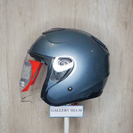 Jual KYT Kyoto R Solid Grey / Helm Half Face / KYT Half Face / KYT