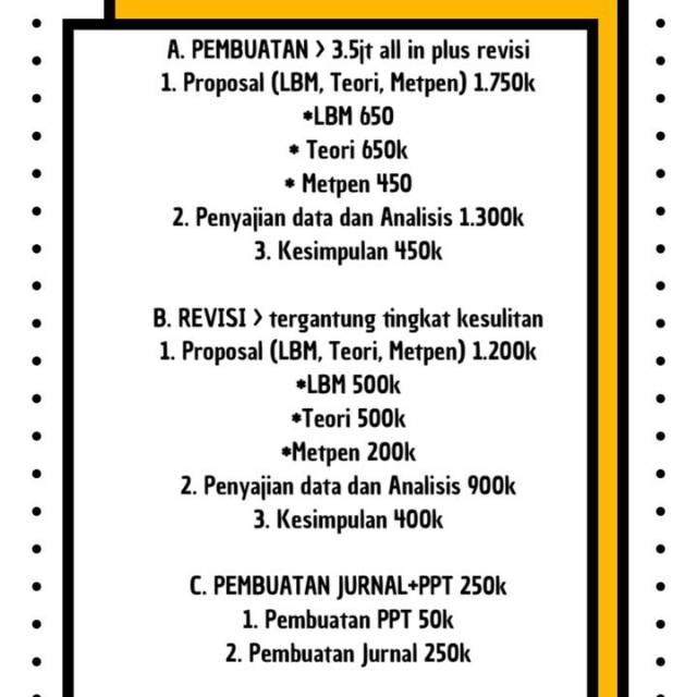 Harga Jasa Buat Skripsi