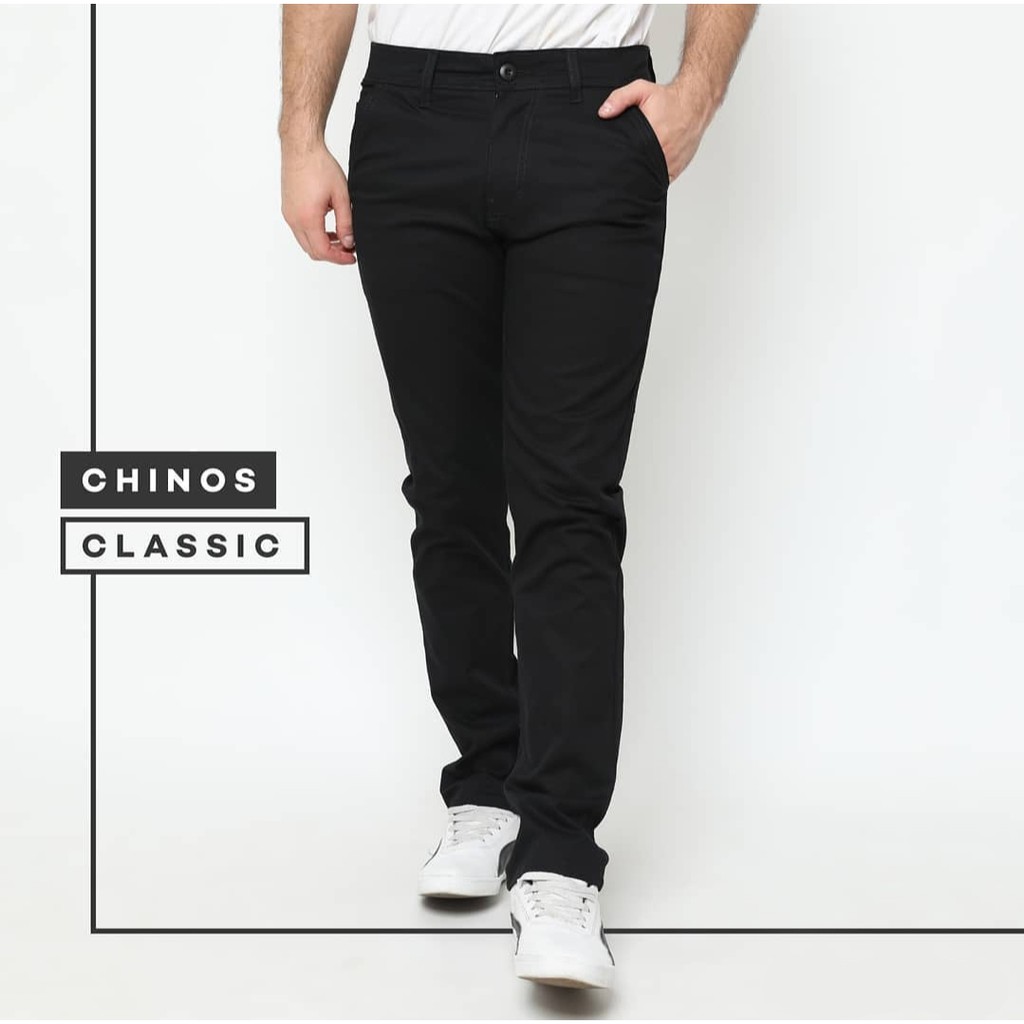 CELANA CHINO PANJANG ORIGINAL HITAM Shopee Indonesia