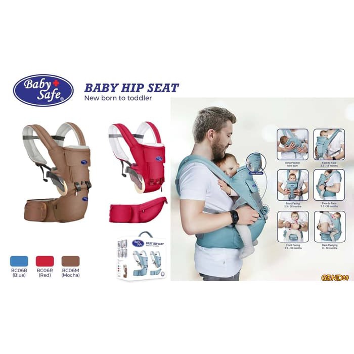 Jual luckybs GENDONGAN BABY SAFE HIP SEAT BC006 NEW BORN TO TODDLER