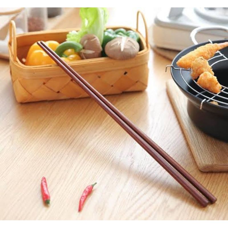 Sumpit Kayu Lancip Jumbo / Sumpit Panjang Hot Pot / Sumpit Shabu Shabu