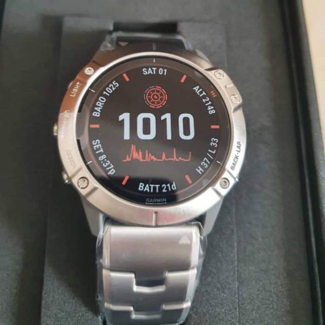 Jual Garmin Fenix 6X Pro Solar Titanium With Vented Titanium Bracelet Original | Shopee Indonesia