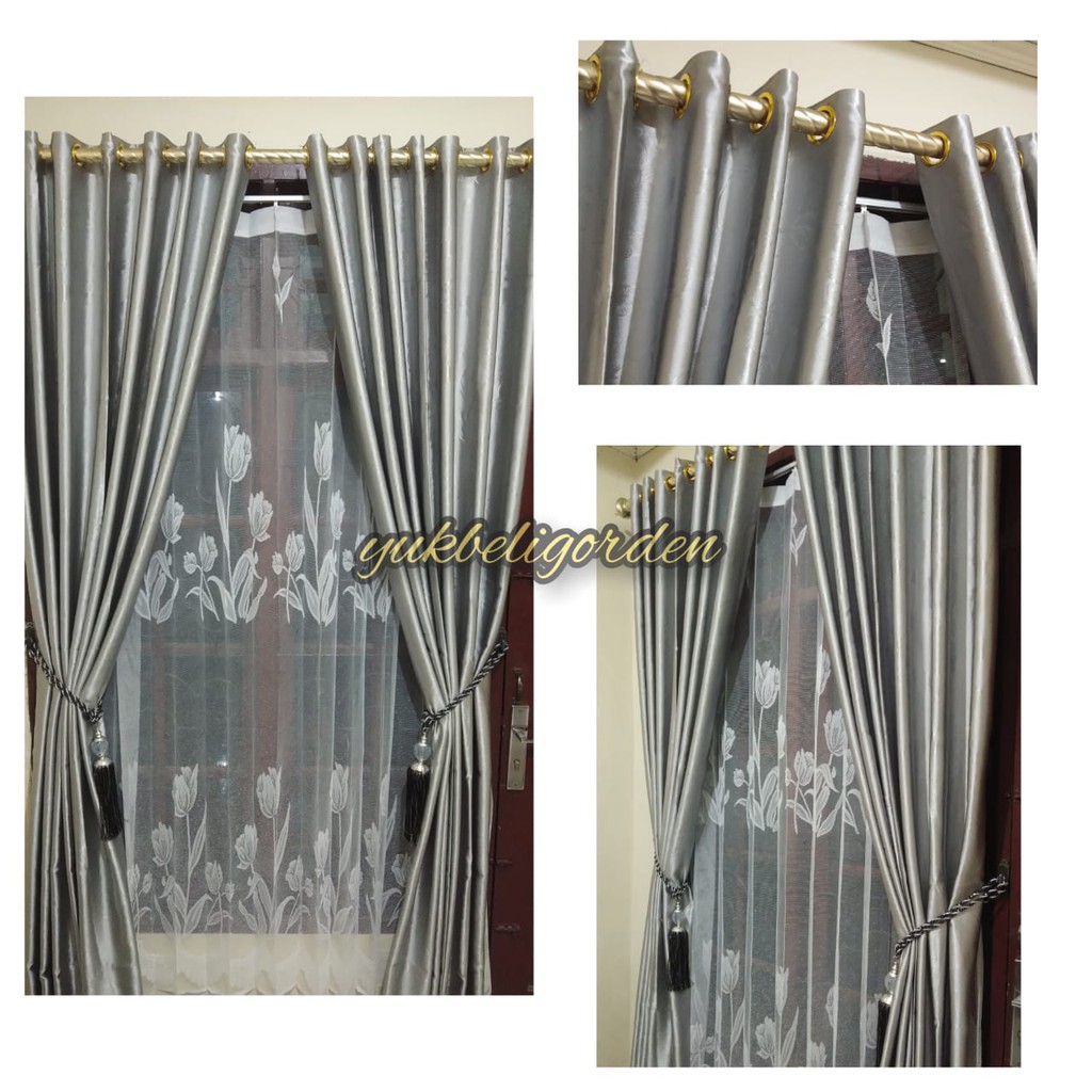 GORDEN MINIMALIS BLACKOUT POLOS GLOSSY 14 LUBANG EUROPA Shopee Indonesia