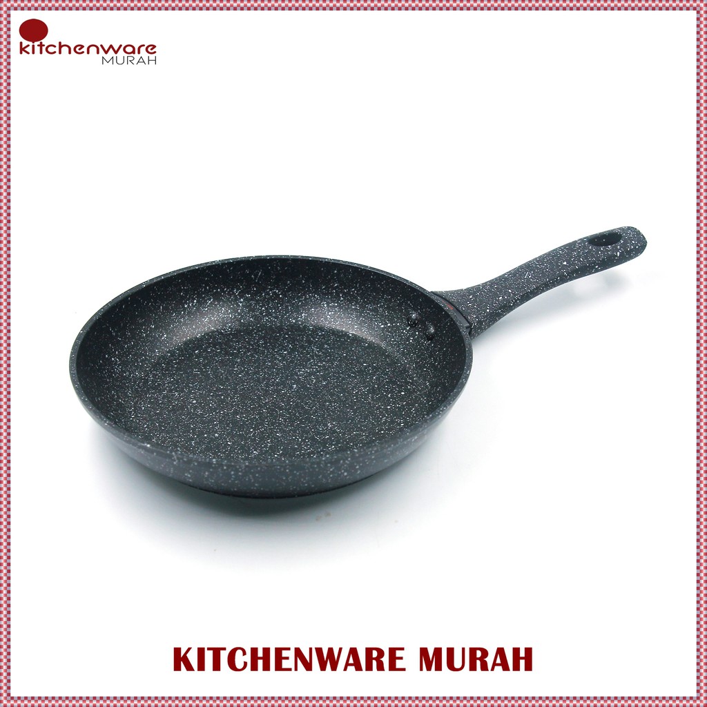 Jual Wajan Teflon Anti Lengket Lapisan Marmer Frying Pan Marble Coated | Shopee Indonesia