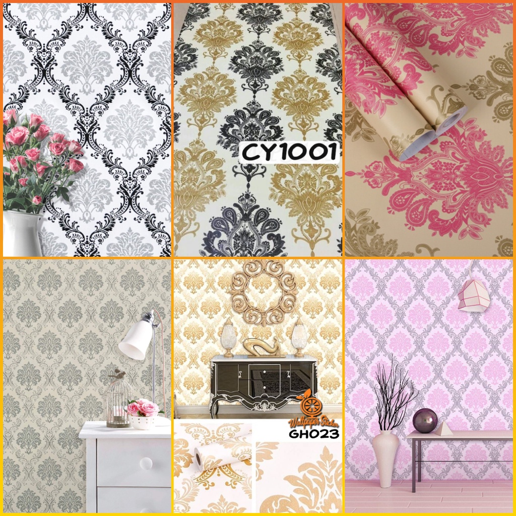 Jual wallpaper dinding/wallpaper stiker/wallpaper motif batik casual