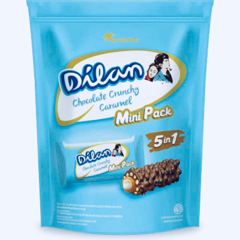 Jual Dilan Chocolate Crunchy Caramel Mini Pack Kemasan Baru Pouch 95G Isi 10 Pcs Coklat | Shopee Indonesia