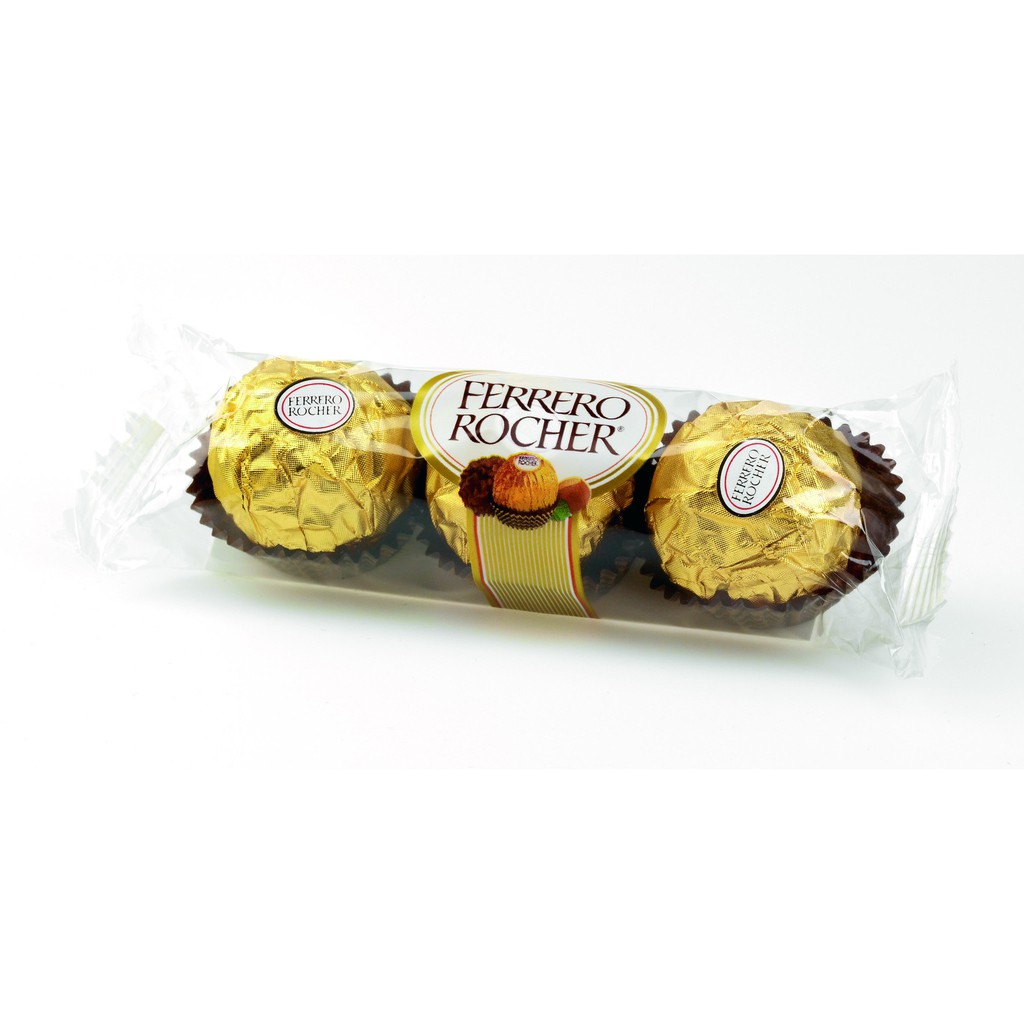 Jual Ferrero Rocher 3Pcs Chocolate Gold Coklat Bulat Emas Ferero Rocer | Shopee Indonesia