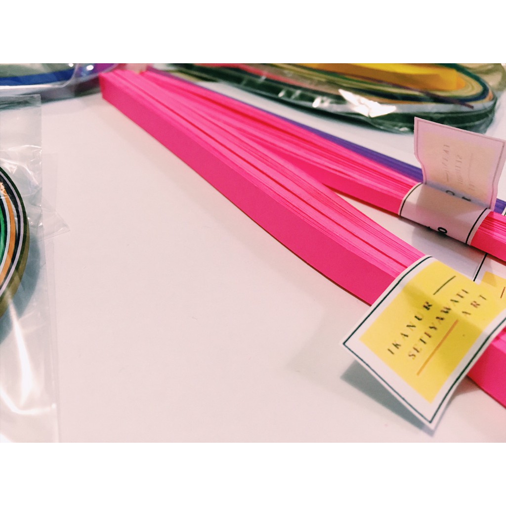 Kertas warna paper quilling ukuran 3mm per pack Shopee Indonesia