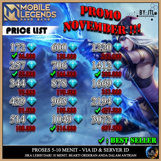 TOPUP MOBILE LEGEND MLBB TOP UP ML TERMURAH Shopee Indonesia