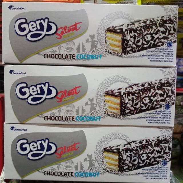 Jual Gery Salut Wafer Cokelat Kelapa 12X20G | Shopee Indonesia