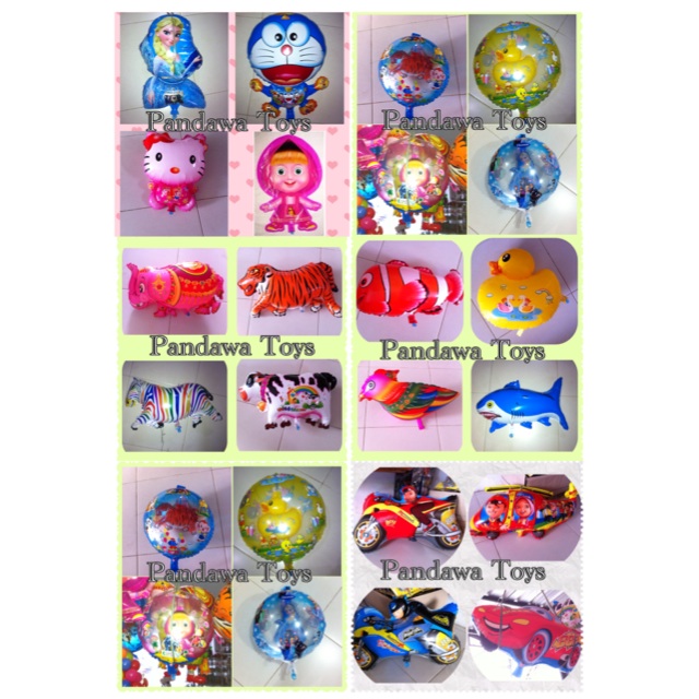 Jual (1 Pak) Balon Foil Karakter/ Balon Gas Grosir/ Balon Gas Mainan Anak/ Balon Gas Acara Ulang Tahun | Shopee Indonesia