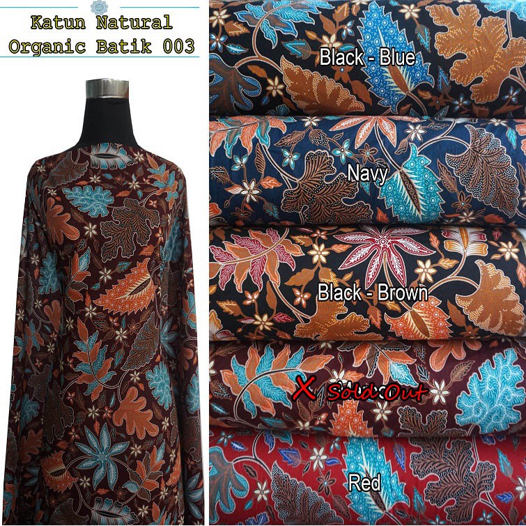 Kain Batik Katun Organik 003 / Kain Batik Katun 003 / Kain Batik 100 Cotton (Per 0,5 Meter