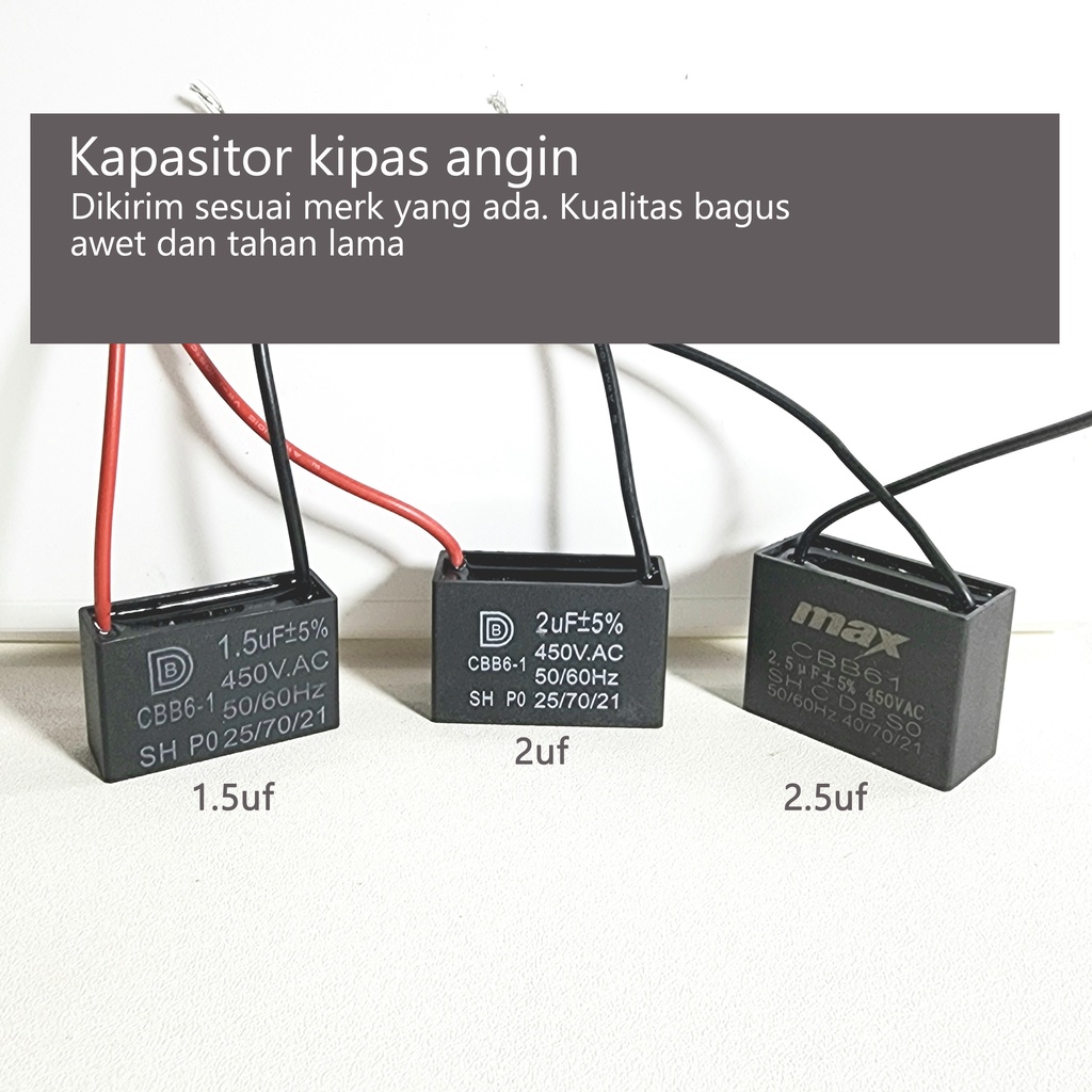 Jual Kapasitor Kipas Angin 1.5UF 2UF 2.5UF 450V Shopee Indonesia