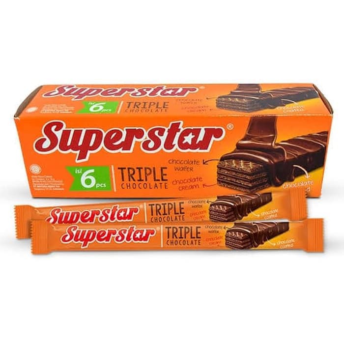 Jual Wafer Superman/Wafer Superstar/ Superstar/Wafer Coklat/Superstar Coklat/Snack Jadul/Superstar Coklat | Shopee Indonesia