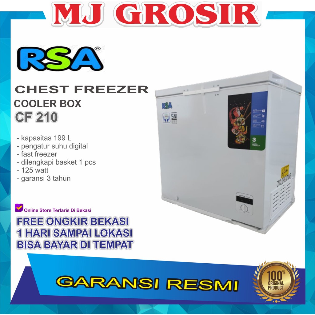 RSA CF 220 210 CHEST FREEZER BOX 220 L LEMARI PEMBEKU 210