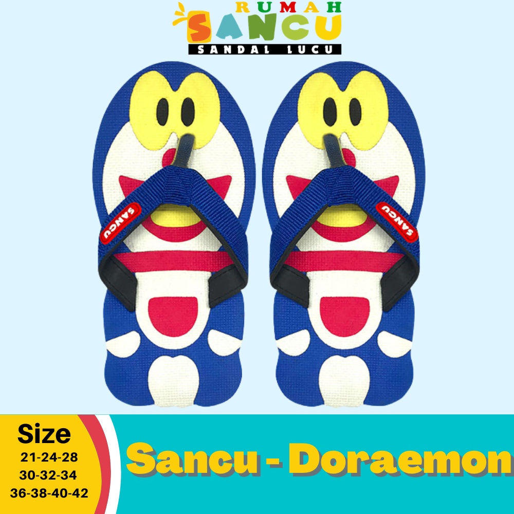 Jual Sandal Anak Gambar Doraemon / Sancu Sandal Lucu Doraemon Full