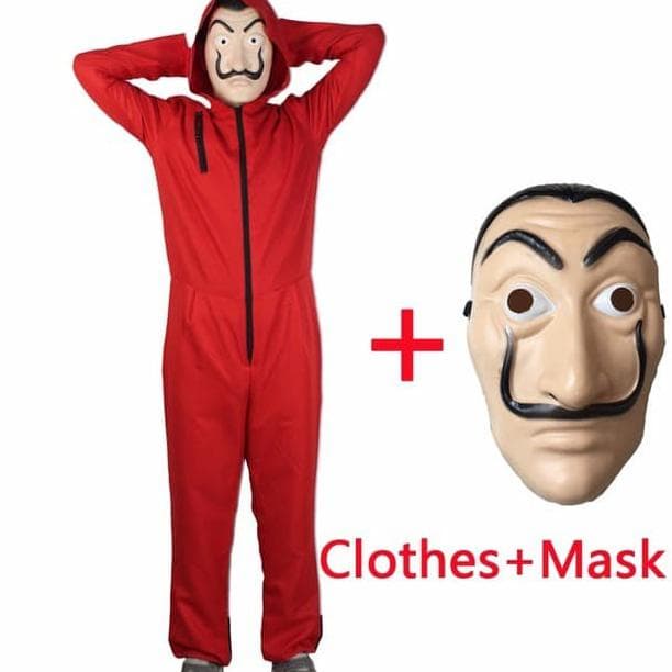 Jual Priakostum- Kostum Money Heist La Casa De Papel Netflix Haloween Party Costume - M -Kostum-Pria. | Shopee Indonesia