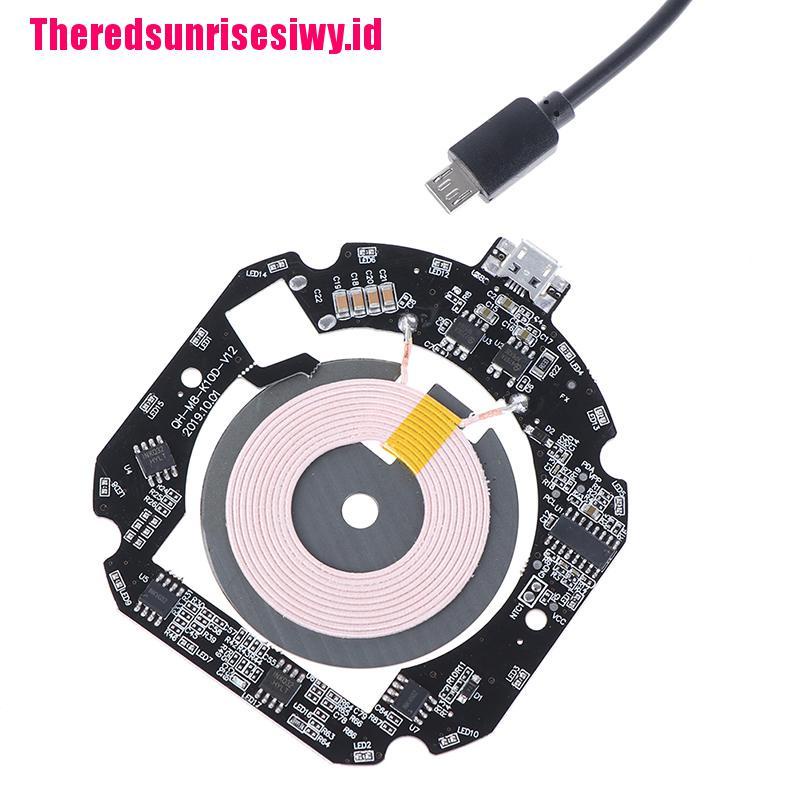 Jual 【Theredsunrisesiwy.id】10W/15W Qi Fast Wireless Charger Pcba Circuit Board Module Transmitter+Coil | Shopee Indonesia