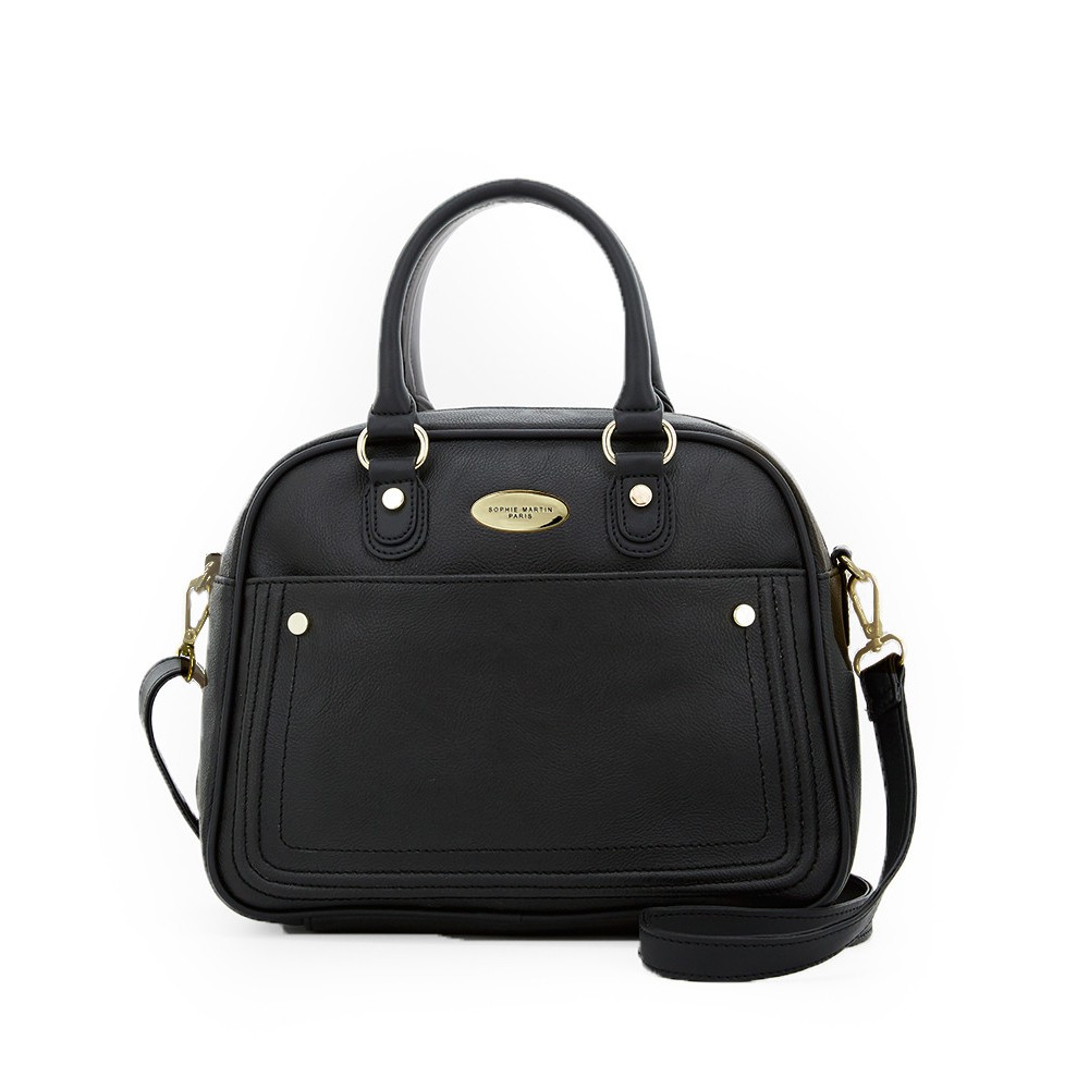 TAS SOPHIE MARTIN LETIZIA T5366B5 TAS ULAR WANITA HITAM DALAM KULIT IMPOR