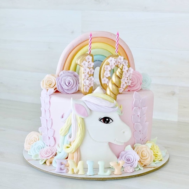 Kue Ulang Tahun Unicorn Pink Paimin Gambar