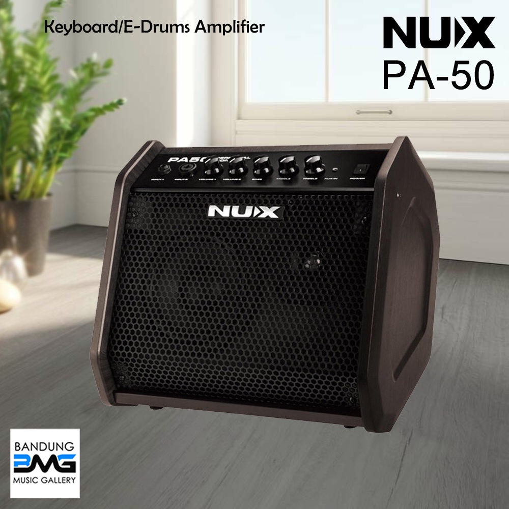 Jual NUX PA 50 Amplifier KeyboardDrum ElektrikBass / PA50 Ampli Indonesia