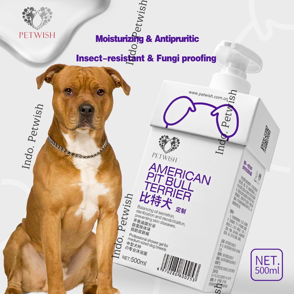 Jual Petwish Shampoo Anjing 500ML American Pit Bull Terrier Dog