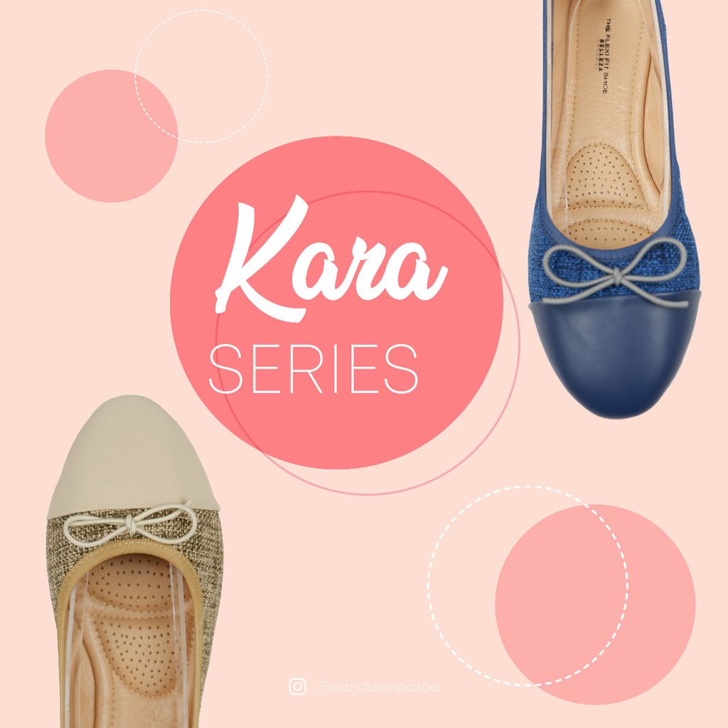 Jual Flat Shoes dengan Sol Empuk Bisa Dilipat (KARA Series) Shopee