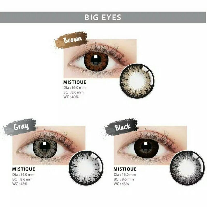 Jual Softlens Irislab Mistique Brown Mistik Coklat Big Eyes 16Mm | Shopee Indonesia