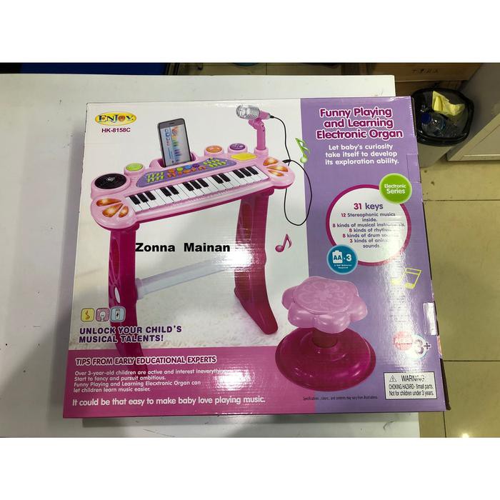 Jual Mainan Musikal Anak Sni Electric Keyboard Piano Organ Elektrik Pink Indonesia|Shopee Indonesia
