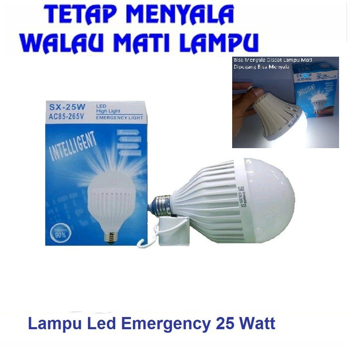 Lampu Bohlam LED Emergency 25 W sentuh dipegang nyala dan Nyala Sendiri  Saat Listrik Padam | Shopee Indonesia
