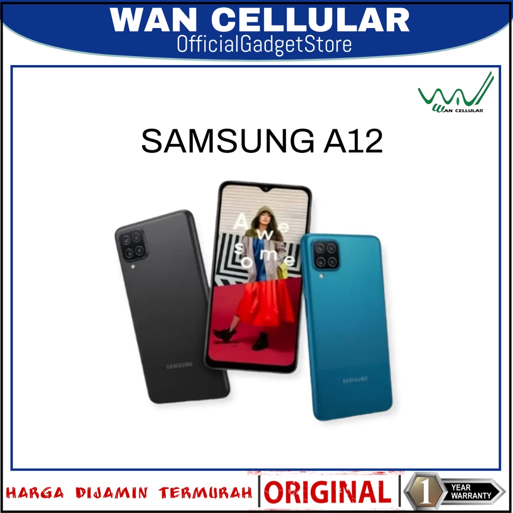 Jual SAMSUNG GALAXY A12 RAM 4/128GB RAM 6/128GB (GARANSI RESMI