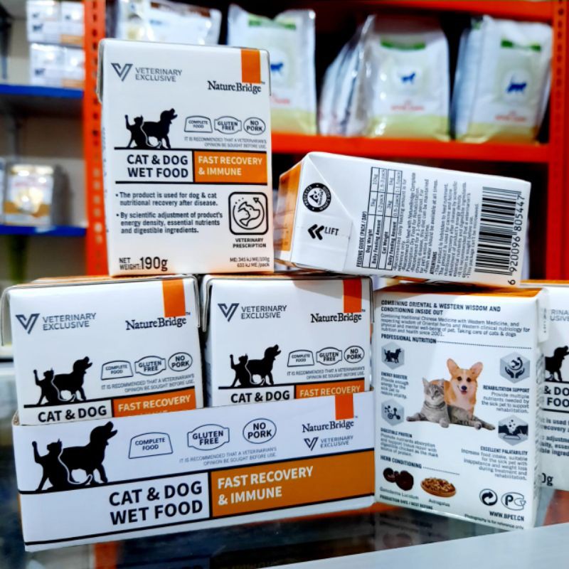 Nature bridge recovery 190gr anjing kucing recovery wet food Shopee
