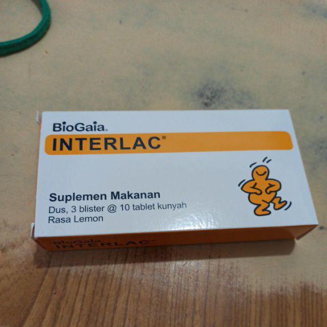 Interlac tablet isi 30 Rasa Lemon Interlac Suplemen Makanan Shopee