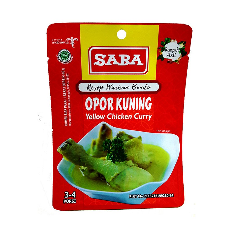 SABA Bumbu Opor Kuning Instan 40gr Shopee Indonesia