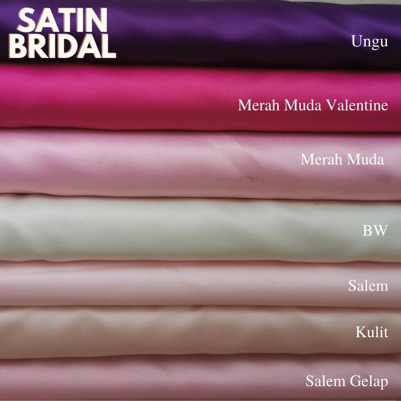 Jual Satin bridal,satin duchess,kain bridal meteran,satin bridal