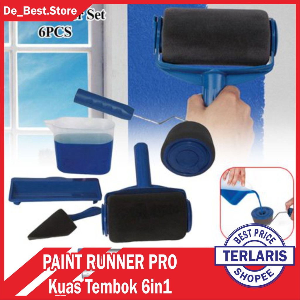 Paint Roller Pro 6 in 1 / Kuas Cat Tembok Serba Guna